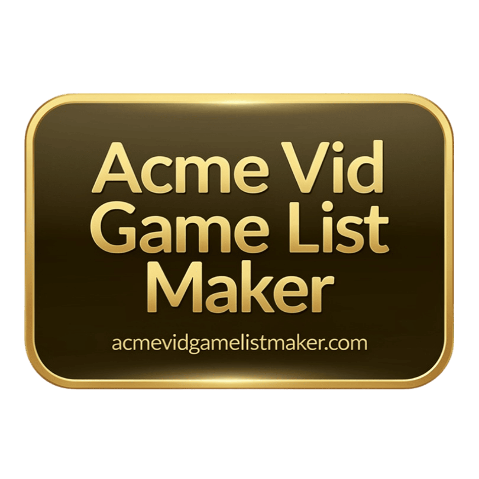 Acme Playlist Maker game list maker logo